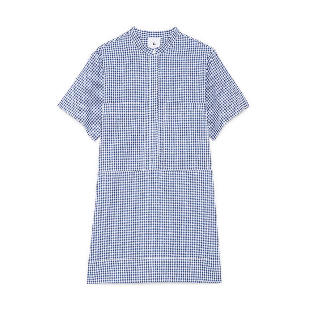 ISO Goop G Label blue Charlie shirt dress